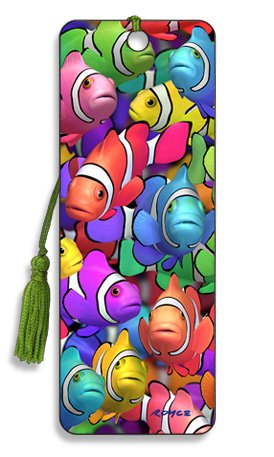 3D Clown Fish bookmark featuring the artwork of Royce B McClure - by Artgame (Clown School)