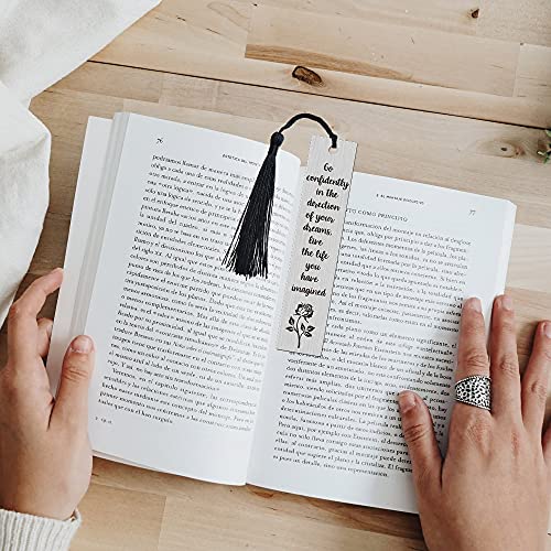 FIVE ELEPHANT Go Confidently Funny Inspirational Bookmark, Funny Reader Gifts, Reading Gifts, Gift for Men and Women, Book Lover Writers Friends