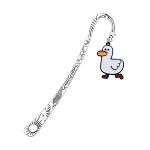 MYOSPARK Duck Bookmark Cute Duck Jewelry Reading Lover Gift Animal Bookmark Gift for Duck Lovers (Duck Bookmark)