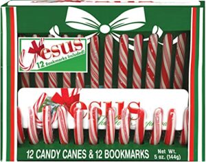 scripture candy, jesus sweetest name i know 12 candy canes & 12 bookmarks box set
