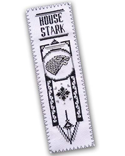 Game of Thrones Cross Stitch Kit House Stark - DIY Father's Day Gift - Hand Embroidery Bookmark with GoT Pattern