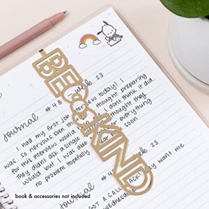 Hello Kitty “Be Kind” Theme Gold Plated Metal Bookmark Clip - Book Marker to Mark Your Page & Keep Your Place. Bookmark by Hello Kitty x Erin Condren.