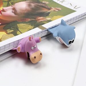 3 Pieces+ Gift 3D Animal Bookmarks for Kids and Students, Cute, Funny, Wacky, and Sturdy, Kawaii Stereo Cartoon Bookmarks -Hippo, Shark, Kitten , and Stick Markers for Notes