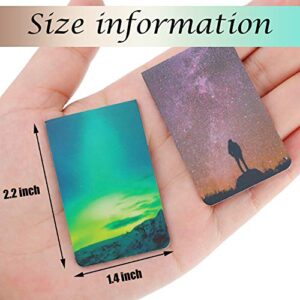 32 Pieces Night Sky Magnetic Bookmarks Aurora Magnet Page Markers Magnetic Page Clips Bookmark for Students Teachers School Home Office Reading Stationery, 8 Designs