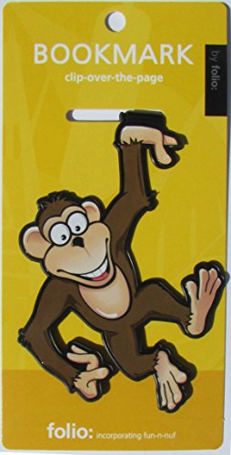 Monkey Bookmarks (Clip-over-the-page) Set of 2 - Assorted colors