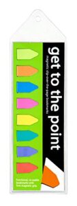 get to the point – magnetic arrow bookmarks – neon- set of 8 – arrow line book marker pack is ideal for men, women, teachers, librarians, teens & kids! great for school, work & readers on all levels.