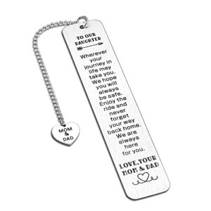 christmas gifts for daughter from mom and dad inspirational bookmark stocking stuffers for teens girl birthday presents from father for daughter in law stepdaughter graduation back to school gifts