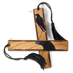 Raven (Double Sided) Wooden Bookmark - Also Available with Personalization - Made in USA