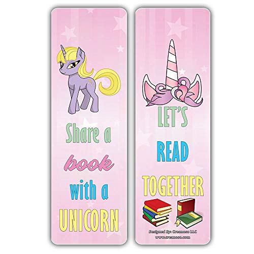 Creanoso Cool and Amazing Unicorn Bookmarks (30-Pack) – Stocking Stuffers Gift for Girls – Party Favors Supplies – School Classroom Giveaways – Book Reading Rewards Incentive – Girl’s Party Supply