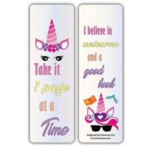 Creanoso Cool and Amazing Unicorn Bookmarks (30-Pack) – Stocking Stuffers Gift for Girls – Party Favors Supplies – School Classroom Giveaways – Book Reading Rewards Incentive – Girl’s Party Supply