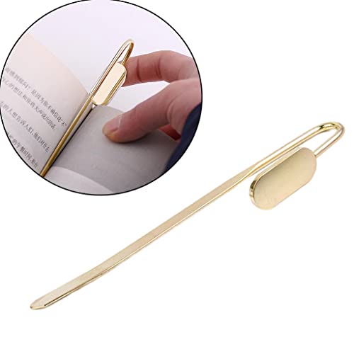 Milageto Swan Neck Bookmark Smooth Hook Handmade for Crafting Cute for Gift, Gold