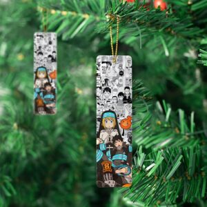 Bookmarks Metal Ruler Fire Bookography Force Measure Collage Tassels Bookworm for Reading Book Gift Markers Christmas Ornament Bookmark Bibliophile