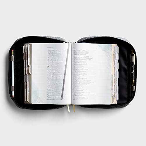 DaySpring - Gold Corss Bible Cover - Gray (J6693)