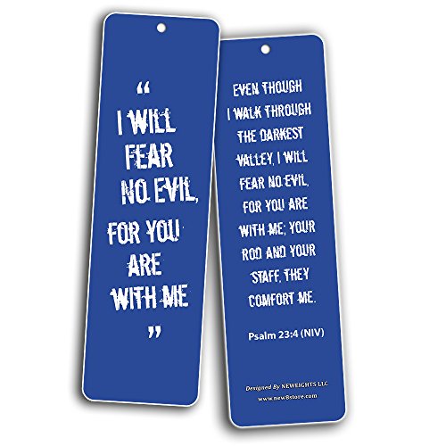 Christian Inspirational Bookmarks Cards - Be Strong NIV (60-Pack) - Stocking Stuffers for Baptism Youth Group Cell Group VBS Bible Study Mission Trip - Best Church Supplies Sunday School Rewards