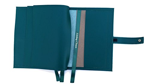 Green Deluxe Triple NA Book Cover for The Basic Text (6th Ed), It Works, How and Why and Living Clean with Serenity Prayer and Medallion Holder.