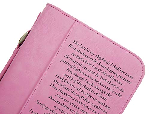 Psalm 23 Engraved Pink Bible Cover | 7 1/2" x 10 3/4"