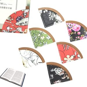 6 pcs leather bookmark for women,cute book marks for reading lovers personalized vintage corner page bookmark, handmade book reading accessories gift