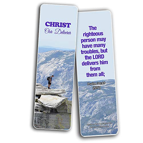 Powerful Bible Verses Bookmarks - God is in Control (30 Pack) - Handy Powerful Bible Verses About God is in Control Bible Texts