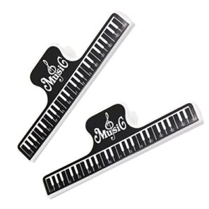 2pcs music book clip plastic sheet music holders page marker clips file clips for shops home office and school black page clips book holder