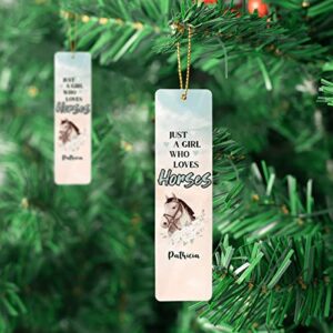 Personalized Bookmark, Custom Name Horse Lover, Inspirational Quote Bookmarks, Metal Ruler Ornament Markers, Gifts for Book Lovers, Girls, Readers, Women Men On Birthday Christmas, Multicolored