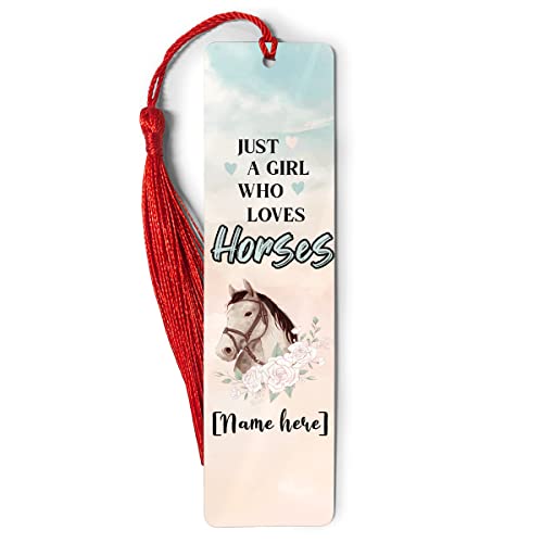 Personalized Bookmark, Custom Name Horse Lover, Inspirational Quote Bookmarks, Metal Ruler Ornament Markers, Gifts for Book Lovers, Girls, Readers, Women Men On Birthday Christmas, Multicolored