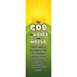 for god so loved the world kids bookmark