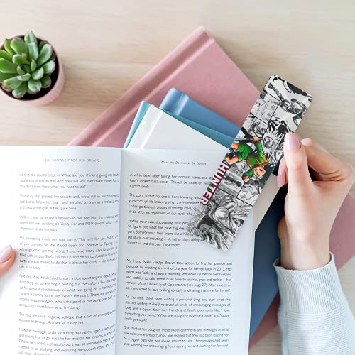 Bookmarks Ruler Metal Hunter Bookography X Measure Hunter Tassels Collage Bookworm for Bookmark Markers Christmas Ornament Reading Gift Book Bibliophile