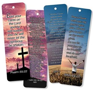 Christian Bookmarks with Popular Bible Verses (30-Pack) - Stocking Stuffers for Adults Teens Kids Men Women Boys Girls - Baptism Mission Evangelism Bible Study Church Supplies