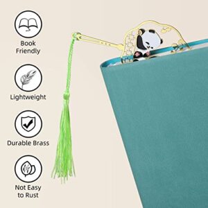 Animal Metal Bookmark with Tassel,Cute Panda Bookmark,Cool Golden Book Marker,Funny Bookmarks Gift,Reading Book Lovers Gifts for Readers,Best Friend, Teacher, Kids, Men,Women,Boys and Girls