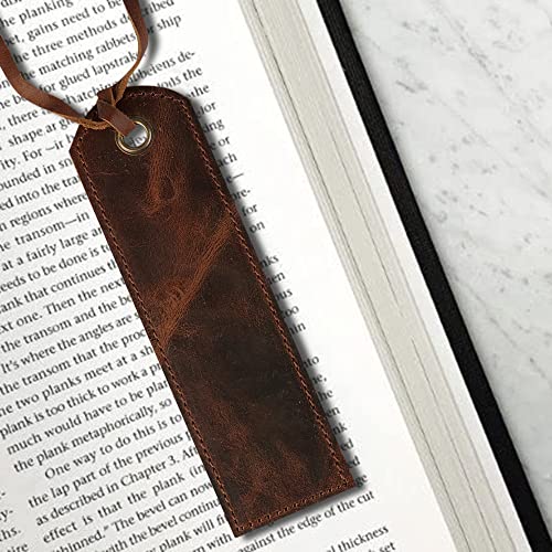 CestAntiQ, Genuine Leather Bookmarks | Perfect Bookmark for Men Women and Kids | Great Idea for Leather Gifts for Bookworms Writers Relatives and Friends | 2 Bookmark | Handmade :: Brown