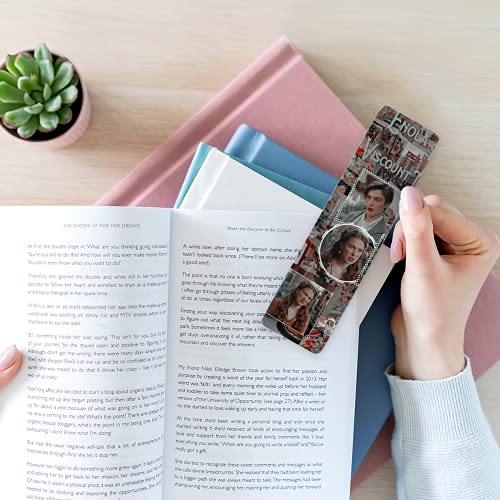 Bookmarks Ruler Metal Enola Bookography Holmes Measure Collage Tassels Bookworm for Gift Markers Bookmark Book Reading Christmas Ornament Bibliophile