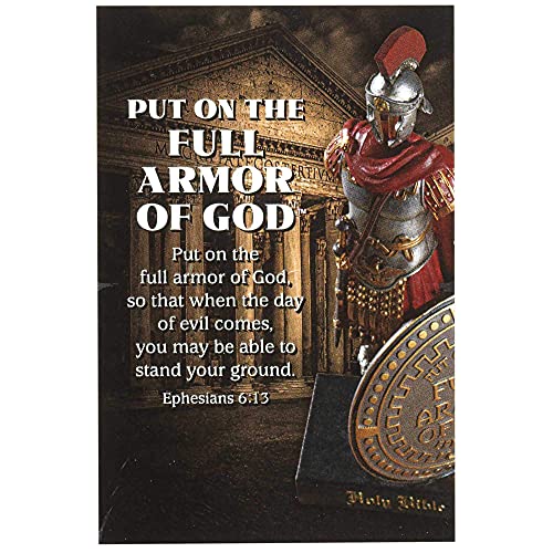 Full Armor of God Bronzed 2 x 3 Paper Keepsake Itty Bitty Bookmarks Pack of 24