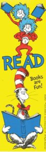 dr. seuss cat in the hat “read books are fun!” bookmarks pack of 200