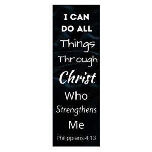 i can do all things through christ christian religious bookmarks bible verse scripture made in usa inspirational encouragement sunday school philippians 4 13 bookmark bulk (50 count)