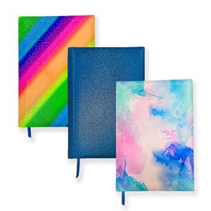 nylon stretchy book covers 3 pack – washable fabric book covers for hardcover – stylish textbook covers stretchable – regular size book cover – bookcovers with bookmark