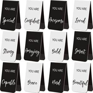 24 pcs inspirational quotes magnetic bookmarks encouraging bookmarks cute positive motivational magnet bookmarks page clips for school students teachers office reading supplies]
