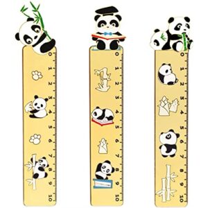 zllada metal panda bookmark – 3 pieces metal hollow stainless steel – cute cartoon bookmarks for kids and friends