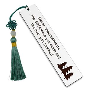 inspirational quote metal bookmark with tassel for women men friends teens teacher students coworker colleague graduation retirement promotion christmas birthday gifts