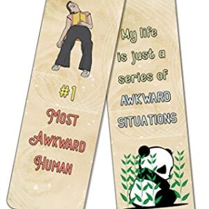 Creanoso Funny Socially Awkward Bookmarks (12-Pack) - Stocking Stuffers Funny Gift Ideas for Adults, Teens, Friends