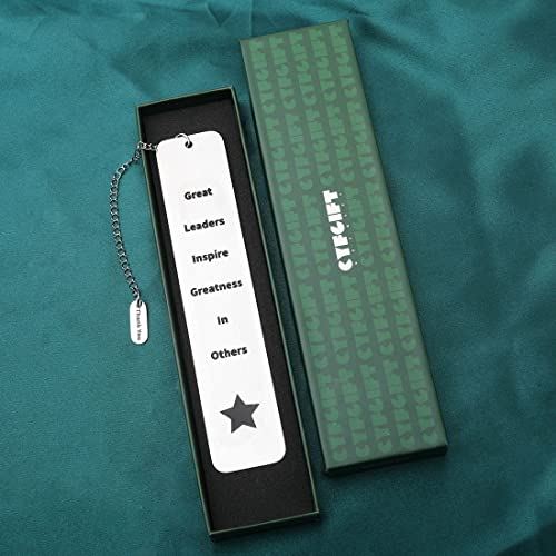 Thank You Boss Appreciation Gift Great Leaders Bookmark for Men Boss Day Gifts for Women Supervisor Mentor Boss Lady Office Retirement Pm Leaving Going Away Goodbye Manager Birthday Christmas Gifts