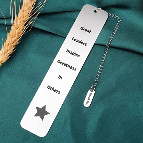 Thank You Boss Appreciation Gift Great Leaders Bookmark for Men Boss Day Gifts for Women Supervisor Mentor Boss Lady Office Retirement Pm Leaving Going Away Goodbye Manager Birthday Christmas Gifts