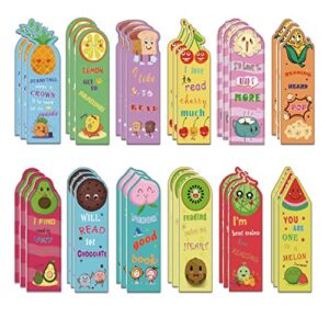 36 pieces fruit scented bookmarks 12 different styles scratch and sniff bookmarks with vivid fruit image cute fruit theme bookmarks for boy girl students and reading lovers