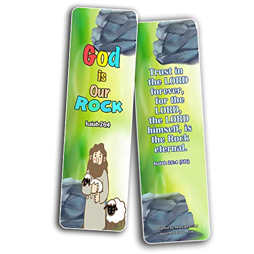 Powerful God Bible Verse Bookmarks for Kids (30 Pack) - Handy Powerful God Memory Verses for Kids to Learn and Memorize