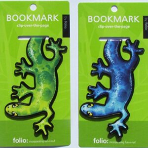 Lizard Bookmarks (Clip-over-the-page) Set of 2 - Assorted colors