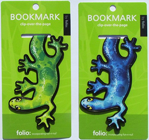 Lizard Bookmarks (Clip-over-the-page) Set of 2 - Assorted colors