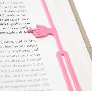 CRIVERS 10pc Silicone Finger Point Bookmark, Lovely Book Marker Strap for Office Supplies School Supplies Stationery Gift