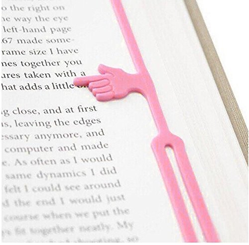 CRIVERS 10pc Silicone Finger Point Bookmark, Lovely Book Marker Strap for Office Supplies School Supplies Stationery Gift