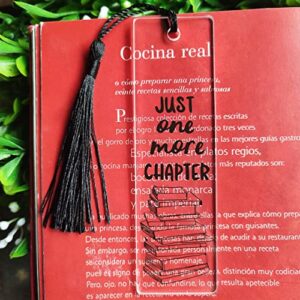 Just One More Chapter Book Markers for Women Inspirational, Inspirational Motivational Bookmarks for Teachers Students School Home Office Supplies, Book Lover Friends Girl Sister Female Gifts