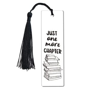 Just One More Chapter Book Markers for Women Inspirational, Inspirational Motivational Bookmarks for Teachers Students School Home Office Supplies, Book Lover Friends Girl Sister Female Gifts