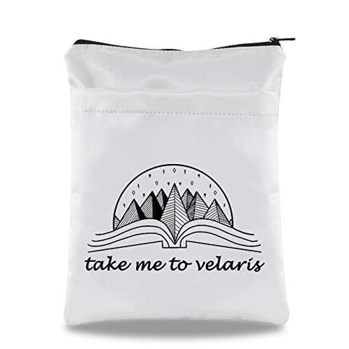 G2TUP Sarah J Maas Gift Take Me to Velaris Book Sleeve Acotar Velaris Book Covers Sarah J Maas Fan Gift Bookish Gift Zipper Book Protector (Take Me to Velaris BS)